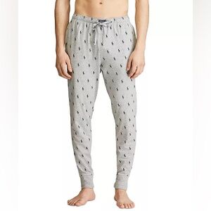 Polo Ralph Lauren Pony Print Pajama Jogger Pants in Andover Heather Gray Men’s L